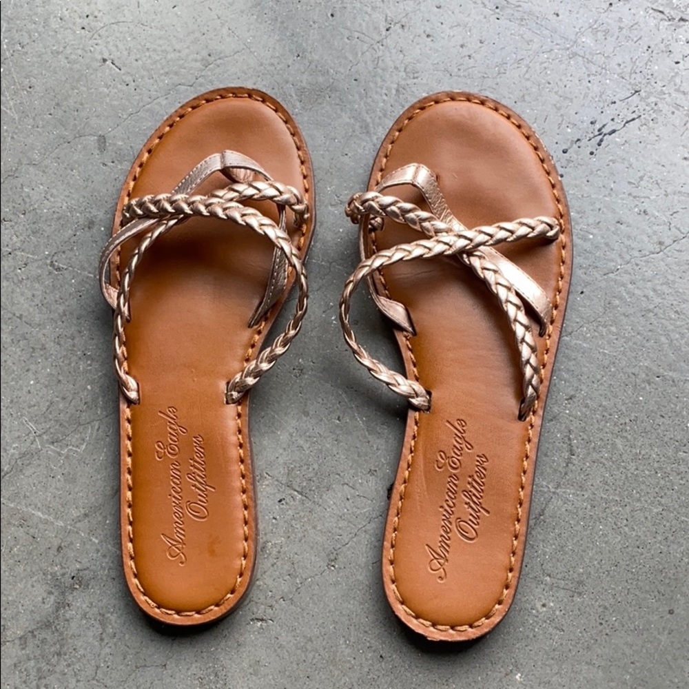 American Eagle Rose Gold Sandals